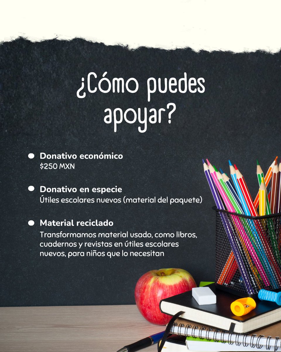 VISfoundationmx's tweet photo. 📚✨ En VIS Foundation creemos que la educación cambia vidas.

Donativos:
📩 ahernandez@visfoundation.org
📲 5544890503
Cada cuaderno, lápiz y color representa una oportunidad para seguir soñando. ✏️🎒 https://t.co/ABAuxomXcM