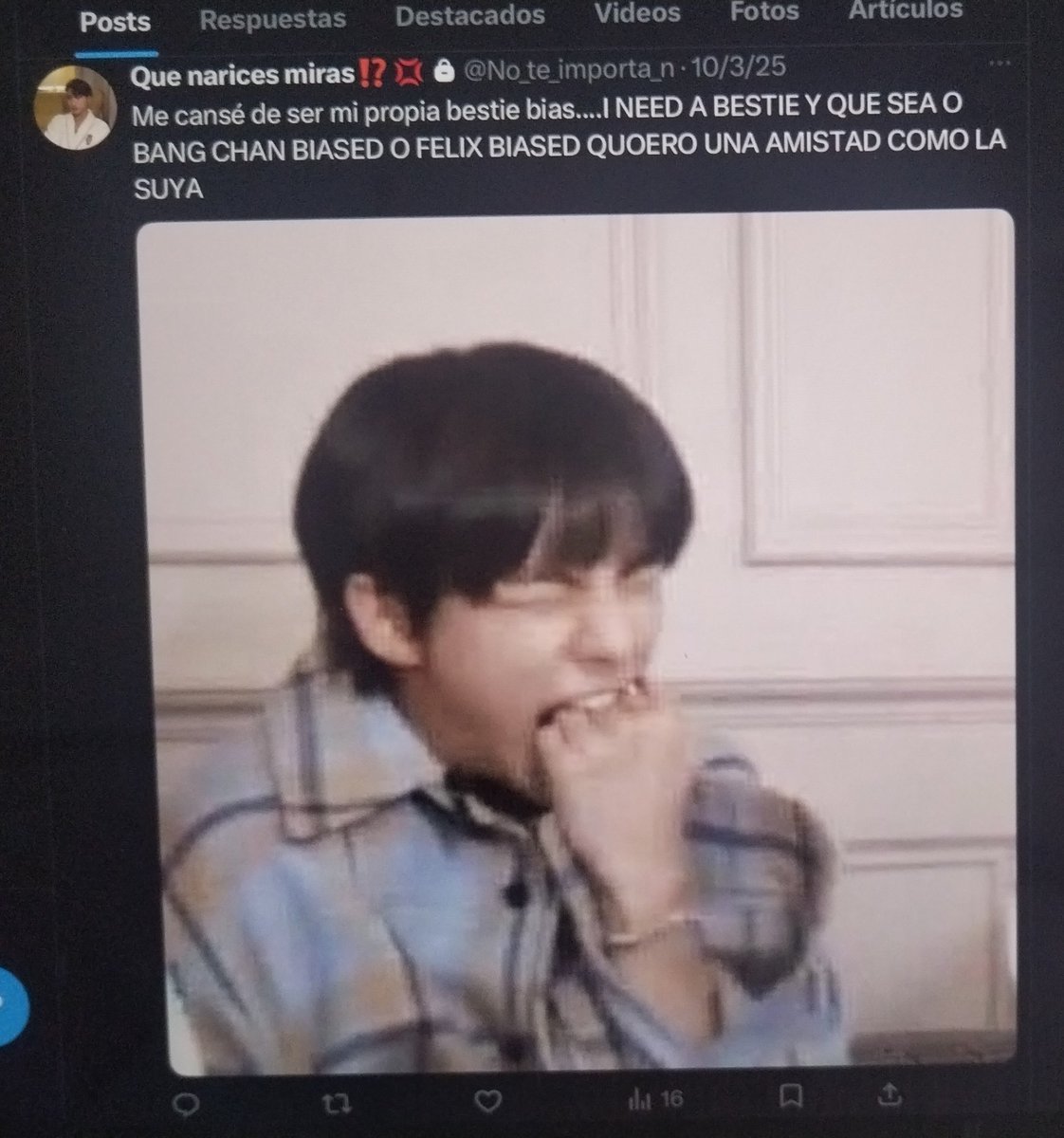DrawsWant's tweet photo. Actually? Dios me oyó y me dio una amiga Bang Chan biased :3 https://t.co/BSPXHpn3dX