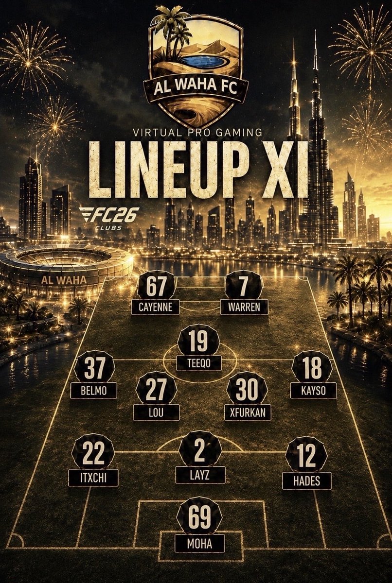 AlWahaEsports's tweet photo. Match-Day 🗓️ @VPGFrance_ @OfficialVPG 

Same badge, same hunger 🏆

Come on, Al Waha B ⚔️

📺 : https://t.co/fojL8TZcVg
⏰ : 20:20 ( UK Time ) 

20:20 vs Horus ( Ligue 3 🇫🇷 )
20:45 vs Om3n eSports 🇵🇱 ( League 1 🇪🇺 )
21:15 vs Golden Goats 🇵🇱 ( League 1 🇪🇺 )
21:40 vs La Cour Royale ( Ligue 3 🇫🇷)