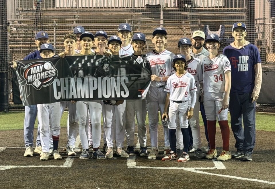 TopTierNorth's tweet photo. Congratulations Top Tier North 13U on winning the PBR May Madness Tournament and 14U taking home the Vernon Hills Tournament Championship. 🏆@TopTierBaseball 

On this Memorial Day thank you to all those who sacrificed everything for all of us to enjoy this amazing game. 🇺🇸 https://t.co/cfKT0PwDMb