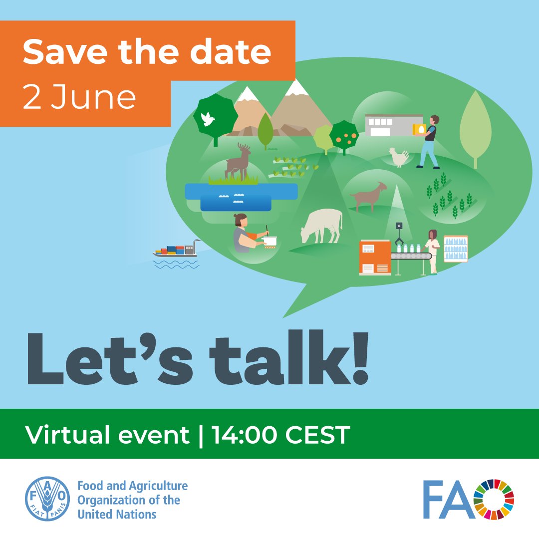 FAOLivestock's tweet photo. 📢 The role of livestock in agrifood systems &amp; beyond: From discussion to action

Join us for this webinar, featuring different stakeholders highlighting the importance of evidence-based analysis in informing policymaking processes

🗓️2 June, 14:00 CEST
ℹ️ https://t.co/LgdunneTMM https://t.co/sBym32ItKX