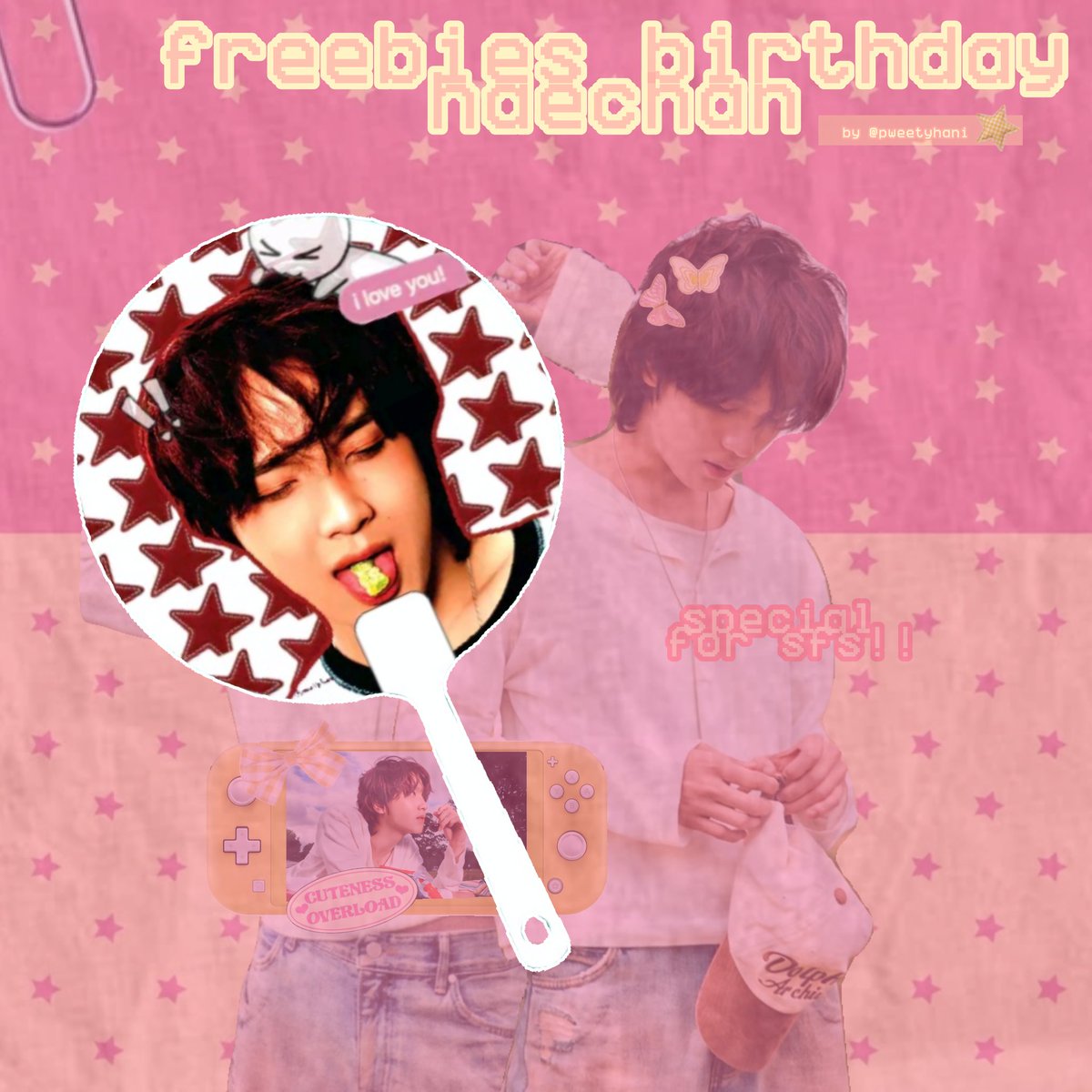 pwettyhani's tweet photo. —★ freebies handfan special haechan birthday by @pwettyhani<3!

🗓️ 07.06 &amp; 27.06 offline 
★ like &amp; rt appreciated 
★ 07.06 at event "taste the sweet bear party" sesi 1 by @SunkissedMH
★ 27.06 at event  "would you cherry me?" sesi 1 by @etherealprojct

(very limited qty) https://t.co/u8WySnnEAQ