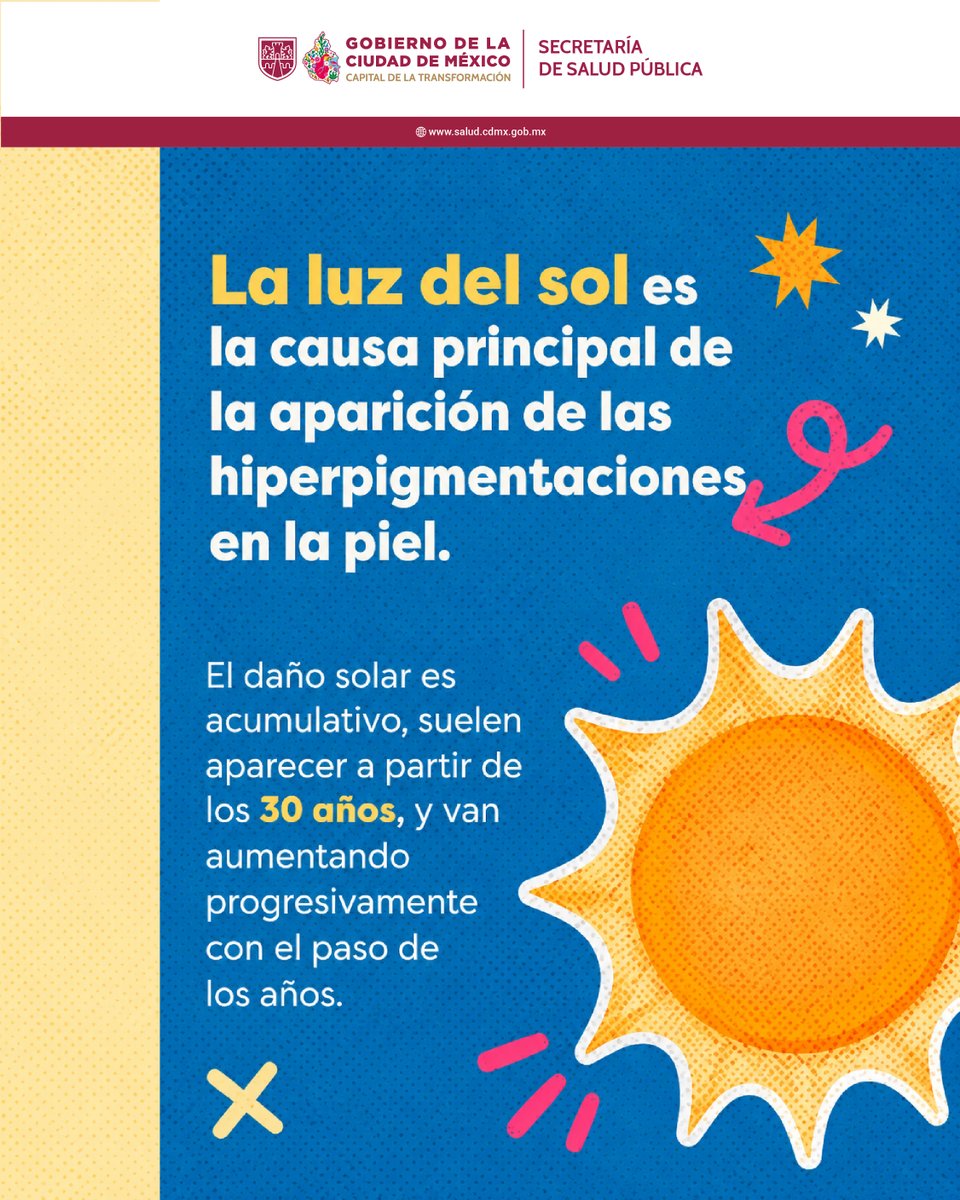 SSaludCdMx's tweet photo. Cada 25 de mayo conmemoramos el Día Internacional de las Manchas Cutáneas. En esta fecha, te contamos todo lo que debes saber sobre ellas.
¡Mándale esta info a quien sabes que le falla protegerse del sol para que prevenga manchas cutáneas!
#Efeméride #Prevención #YoMeCuido https://t.co/PYEEEWYqEr