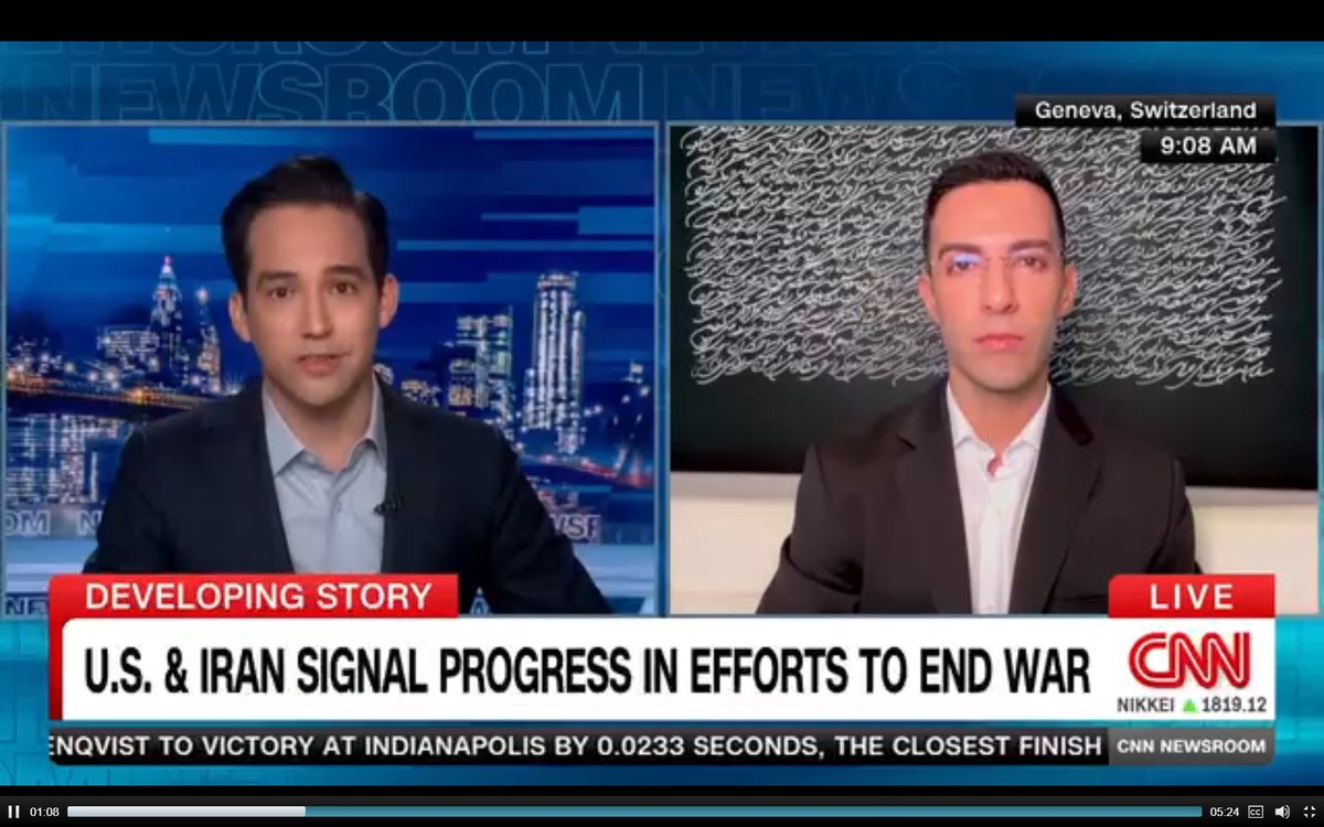 CrisisGroup's tweet photo. “I think the parties are closer than ever before to the finish line. But...nothing is agreed until everything is agreed.”

@AliVaez speaks to @PoloSandovalCNN on the likelihood of a deal to end the Iran war.

Watch here ⬇️
https://t.co/6QkmkU18UQ https://t.co/d4NDq8Zfor