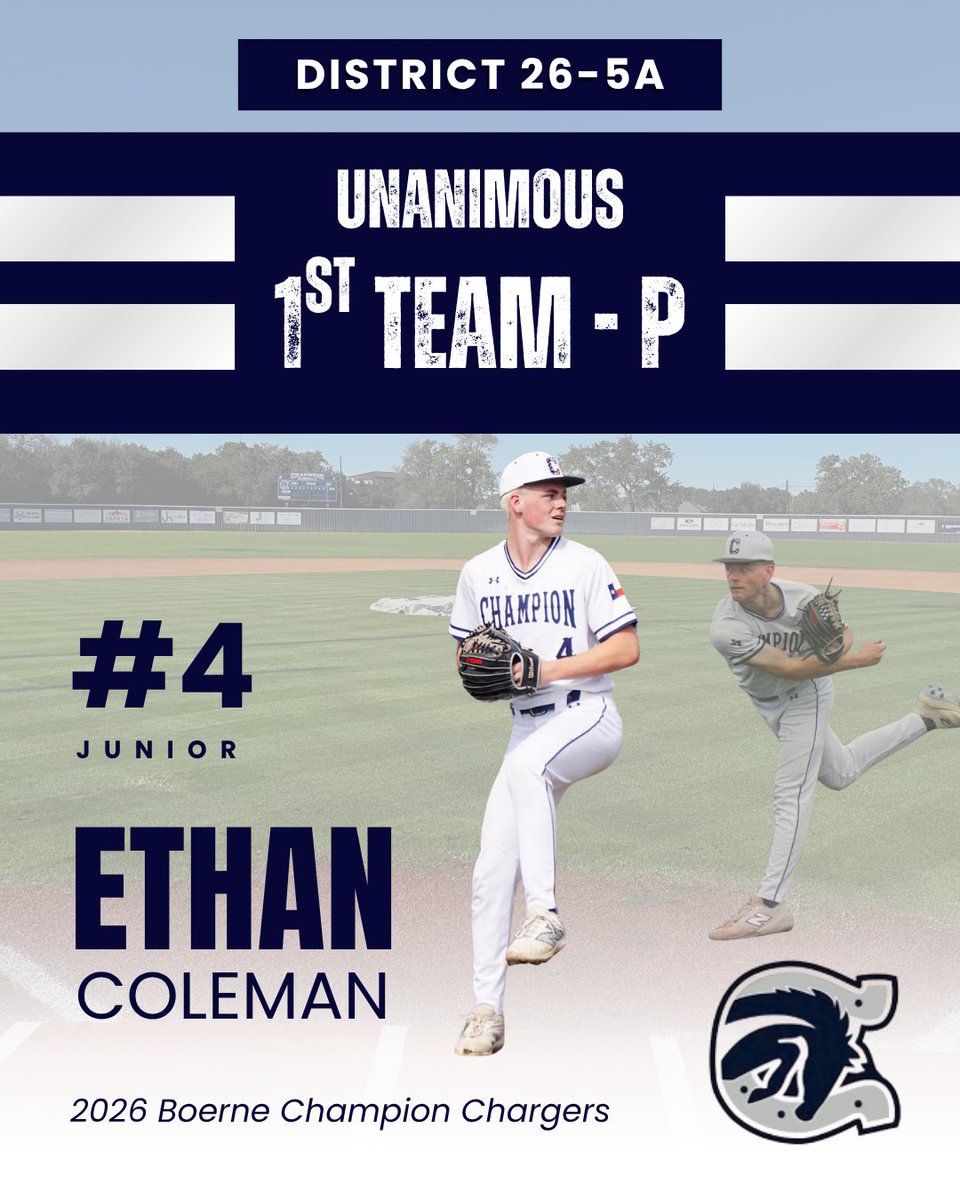 ChargerBSB's tweet photo. 🏆 2026 1st Team All-District 26-5A 🏆 https://t.co/EYlriT6gIq