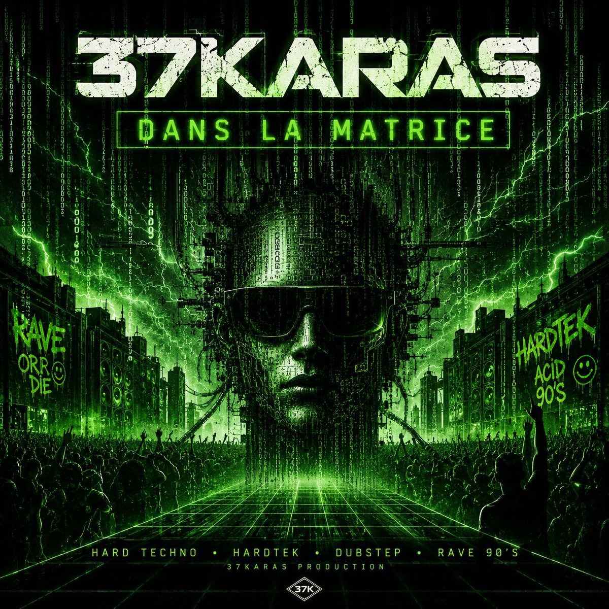 PixelToProdLab's tweet photo. ⚠️ SORTIE OFFICIELLE — 37karas • “Dans La Matrice” ⚠️

Le morceau est maintenant disponible en écoute libre et gratuite sur SoundCloud et Bandcamp.

“Dans La Matrice” est une immersion brute dans une vision sombre, industrielle et sans compromis de la scène underground.
Une montée de tension continue entre Techno Underground, Hard Techno, Hardcore, Hardtek et Acid Techno, avec l’esprit des Free Parties des années 90 encore vivant dans chaque kick, chaque saturation et chaque montée acide.

Ce titre n’a pas été conçu pour les formats commerciaux.
Il a été pensé pour les warehouses, les systèmes poussés au maximum, les nuits sans fin et les esprits qui refusent de rentrer dans le moule.

🔊 BPM élevés
⚡ Atmosphère agressive
🧨 Énergie brute
☣️ Acid lines corrosives
🏴 Héritage rave & free party

“Dans La Matrice” est maintenant ouvert à tous.
Écoute gratuite. Volume conseillé : excessif.

🎧 SoundCloud : https://t.co/pxzIXSDjjX 
🎧 Bandcamp : https://t.co/SuOYweW5Ma 

#Techno #HardTechno #Hardcore #Hardtek #AcidTechno #UndergroundTechno #FreeParty #Rave #Tekno #Acid #IndustrialTechno #37karas #DansLaMatrice