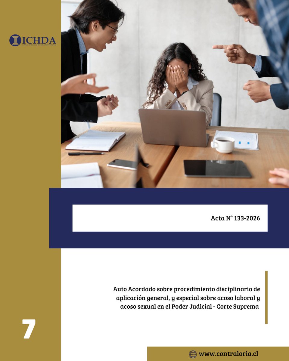 ichdacl's tweet photo. - Se publicó un nuevo procedimiento disciplinario aplicable en el Poder Judicial, incluyendo reglas especiales sobre acoso laboral y acoso sexual.
https://t.co/t4cQIQ9ZZ9 https://t.co/aC8m5b41fo
