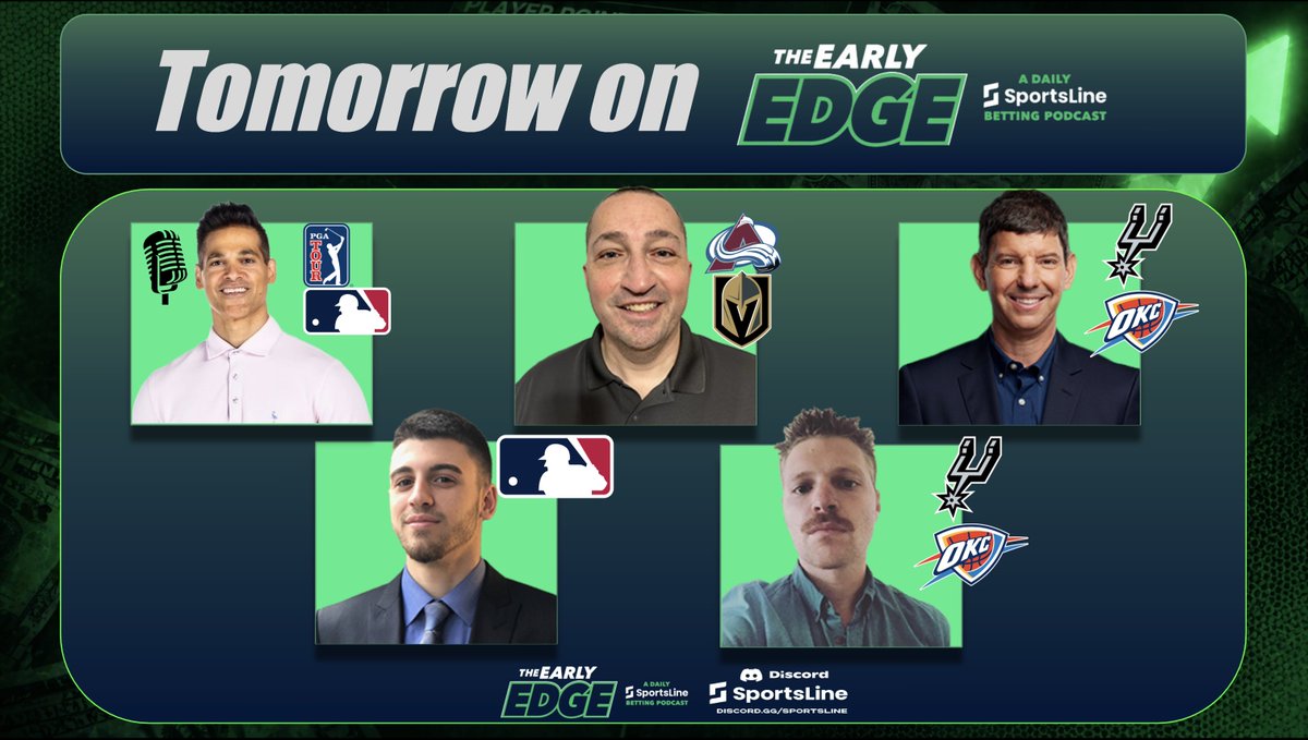 SportsLine's tweet photo. Join a fun crew tomorrow for a TON of bets! 

10am ET Tuesday Morning: https://t.co/UBwup4N7OC https://t.co/yD3N7b5ETk