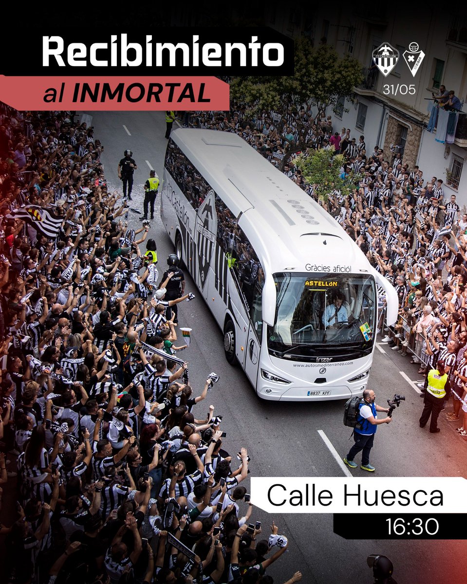 CDCastellon's tweet photo. 🚍 ¡Deseando que llegue el domingo para ver al Inmortal acercarse por la Calle Huesca!

#PPO👂 https://t.co/T1Kidyo0k0