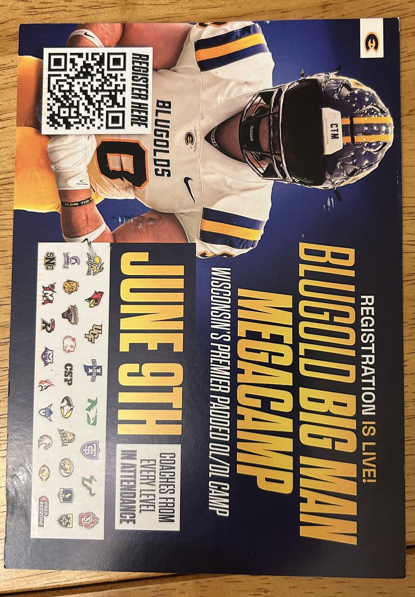 Dominicwalter87's tweet photo. Thank you @HTsimouris for the note and invite! I'm excited to be attending in a few weeks! @PrepRedzoneWI @MJ_NFLDraft @UWECFootball #AGTG https://t.co/ZaWi4omvb4