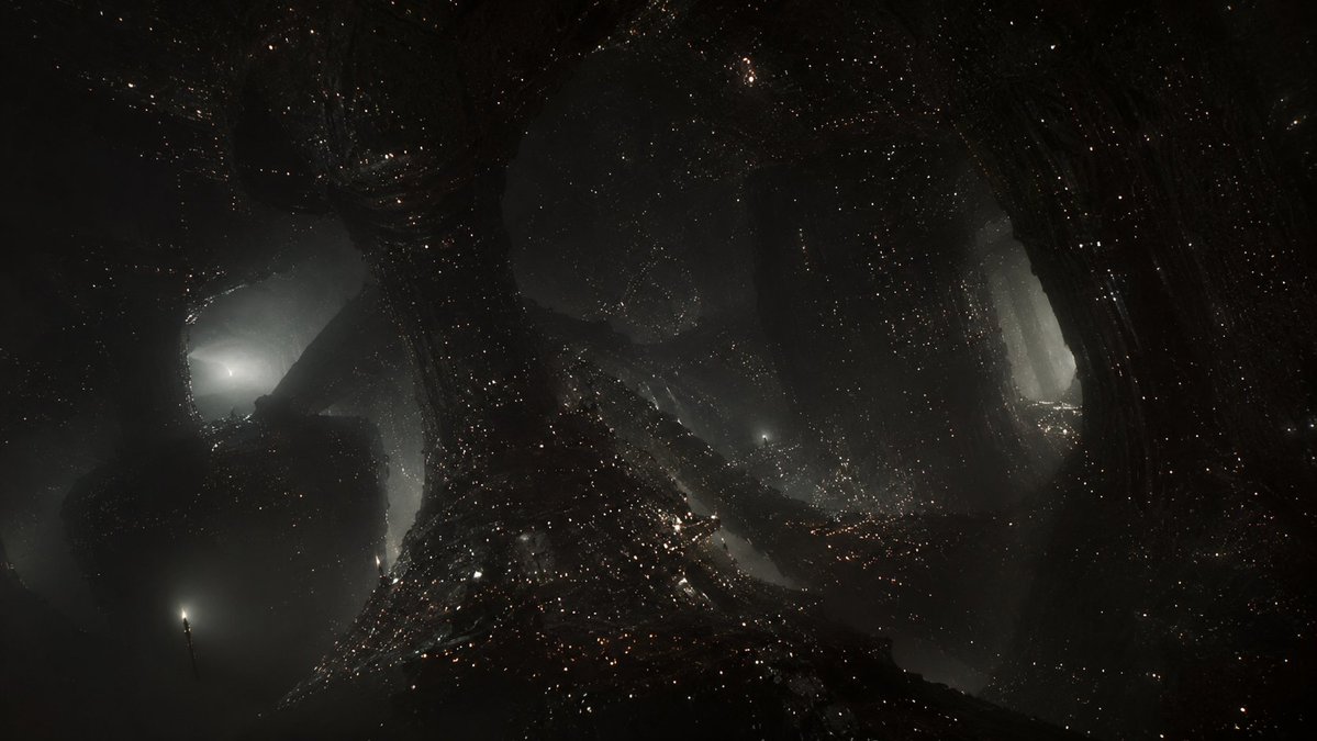 Dark Alien Megastructure Cavern