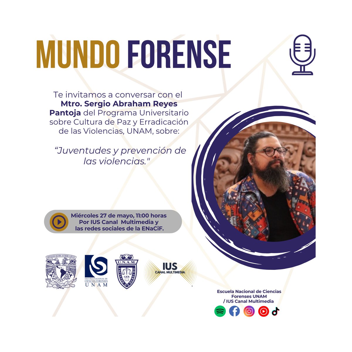 LCF_UNAM's tweet photo. 🧠✨ #MundoForense
Las juventudes también construyen espacios de paz. 💬
Acompáñanos en esta conversación. https://t.co/BD8K3hMOA9