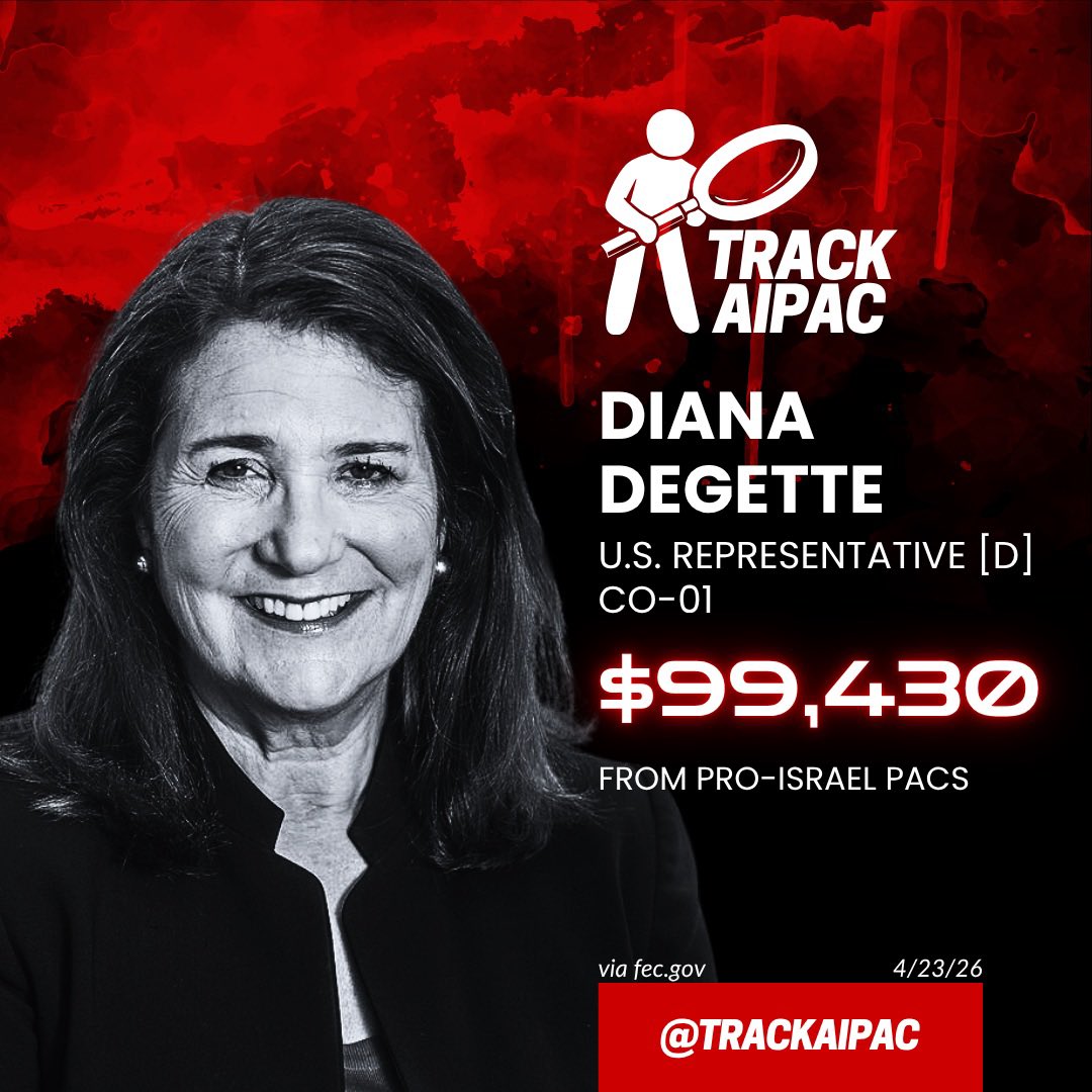 TrackAIPAC's tweet photo. @RepDianaDeGette Diana DeGette pledges allegiance to Israel. https://t.co/mT9d6KrQgd