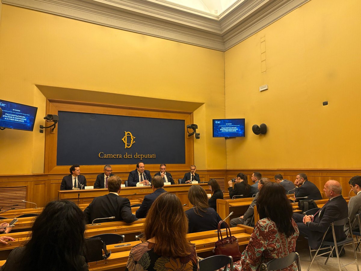 Angi_tech's tweet photo. Oggi alla Camera dei Deputati per “Italia Digitale Sicura” 🇮🇹🔐

Un importante momento di confronto tra istituzioni, imprese e startup sui temi della cybersecurity.

#ANGI #CyberSecurity #AI #CyberResilience #Innovazione   #Startup #Tech #Cyber #Digital #Future #ItaliaDigitale https://t.co/lHyZyeYANU