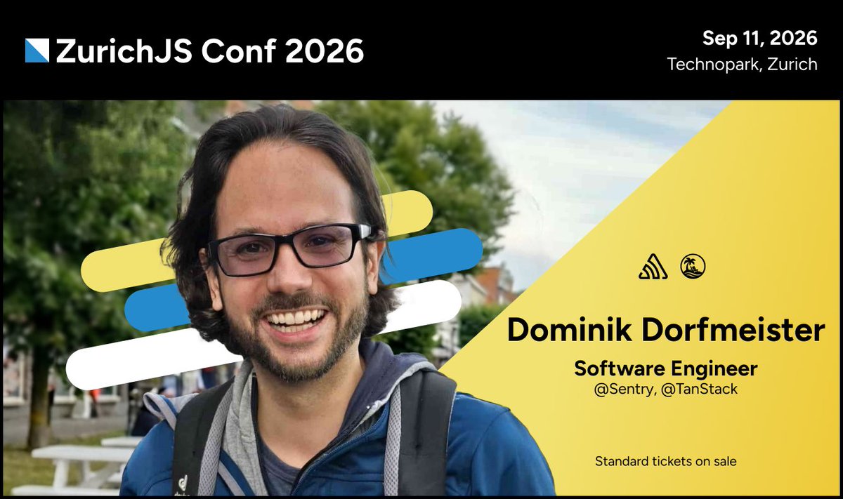 zurichjs's tweet photo. Say hi to @TkDodo, maintainer of @tan_stack -query and one of the sharpest voices in frontend architecture. From async state management and tools like Knip, Dominik champions clarity, maintainability, and thoughtful engineering over hype. 
Excited to have him at ZurichJS Conf💛. https://t.co/gGnFRghI4I