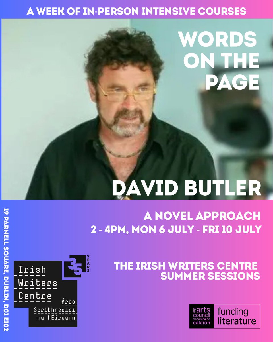 IrishWritersCtr's tweet photo. Meet Your Words on the Page Facilitators: David Butler! 📝

David Butler’s novels include The Judas Kiss and City of Dis, both from New Island, and the story collections No Greater Love, (Ward Wood), and Fugitive, which was published in 2021 by Arlen House. City of Dis was shortlisted for the Kerry Group Irish Novel of the Year, 2015.

David brings an intensive version of his course 'A Novel Approach' to the Irish Writers Centre as part of Words on the Page, 6-10 July!

Booking: https://t.co/0I3URczohl