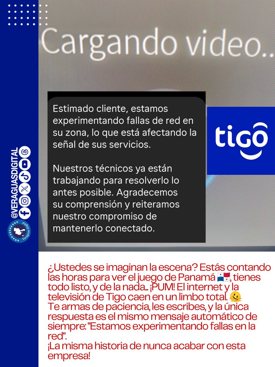 VeraguasDigital's tweet photo. Se imagina, esto con @TigoPanama , nueno a cada reto esto sucede en Santiago oo https://t.co/gTpzgatIcn