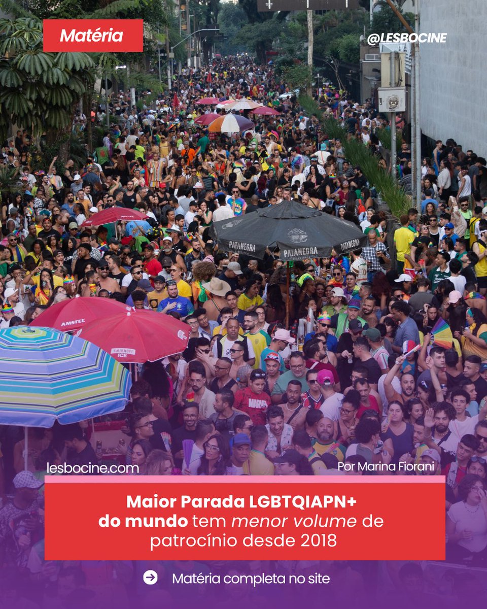 lesbocine's tweet photo. A Parada LGBT+ de São Paulo chega à sua 30ª edição com menos patrocínio, menos trios e relatos de empresas recusando apoio por “risco reputacional”.

Em um ano eleitoral, a discussão sobre diversidade corporativa e apoio real à comunidade LGBTQIAPN+ volta ao centro do debate.

Leia a matéria completa https://t.co/dhiwSCXCzN