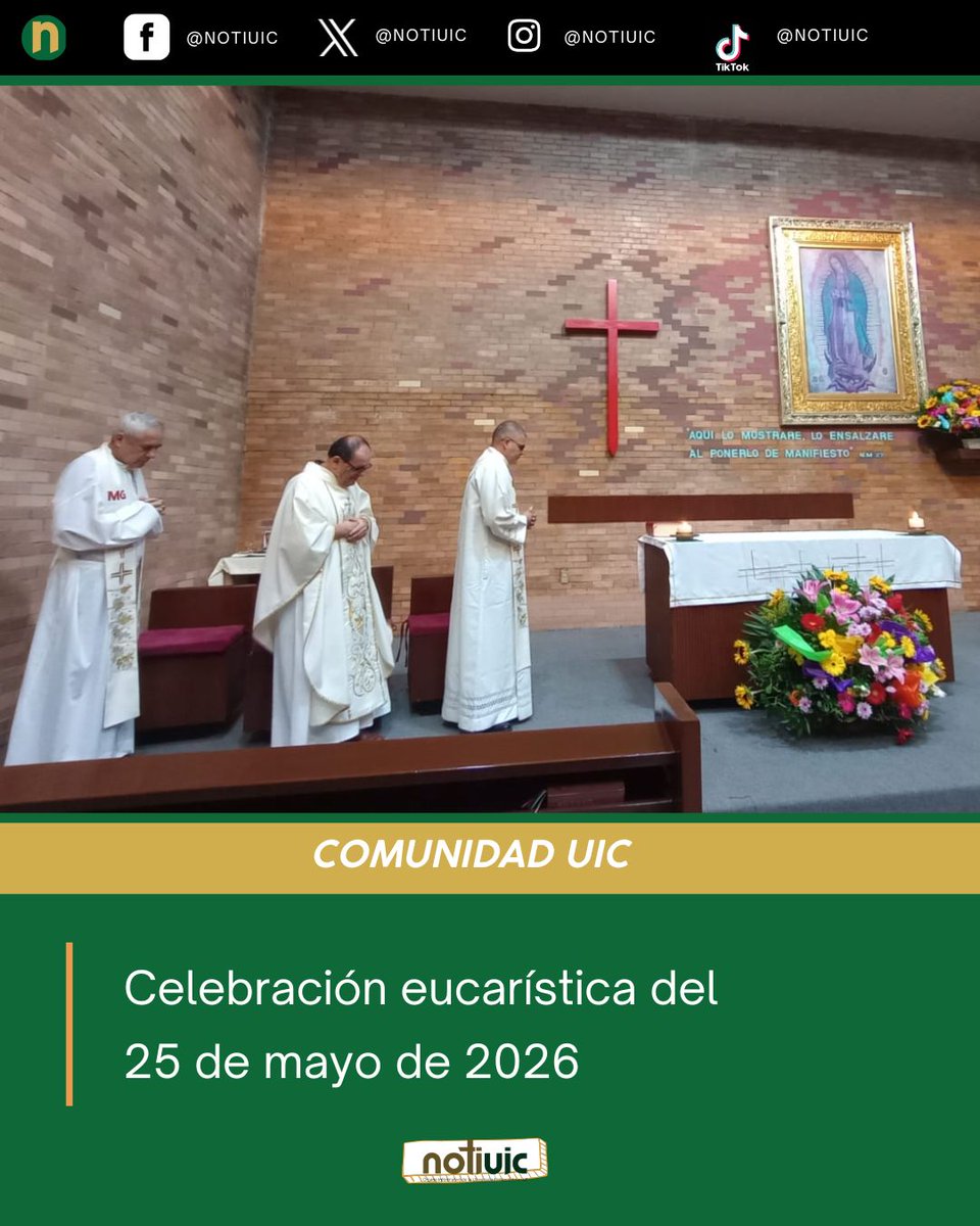 notiuic's tweet photo. En la misa de hoy, memoria litúrgica de #Maríamadredelaiglesia  el P. Miguel Ángel González Aldaco, #MG, invitó a los asistentes a que, a imitación de #María, perseveren el la #Oración y formen #comunidad. https://t.co/rfFD9mosxz
