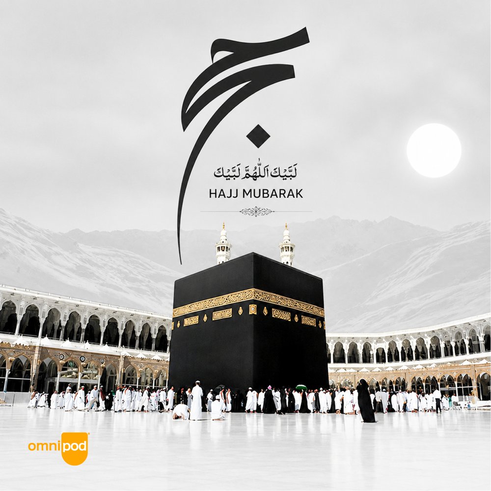 OmnipodME's tweet photo. Wishing you a blessed Hajj season filled with peace and answers to your prayers. Hajj Mabroor! 🕋✨

حج مبرور وسعي مشكور! تقبل الله طاعاتكم ودعاءكم في هذه الأيام المباركة. 🕋✨ https://t.co/m3sZyDXq50