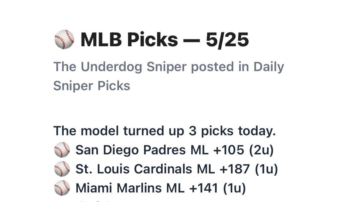 allcappersfreee's tweet photo. #UnderdogSniper
#BIGAL
NBA
3* Cavaliers +2.5, 8:00 pm
1* Knicks Over 217.5, 8:00 pm BIG AL's NBA EAST CONF. FINALS TOTAL OF YEAR!
MLB
1* Cubs - 117, 1:35 https://t.co/jvisuMagvd
