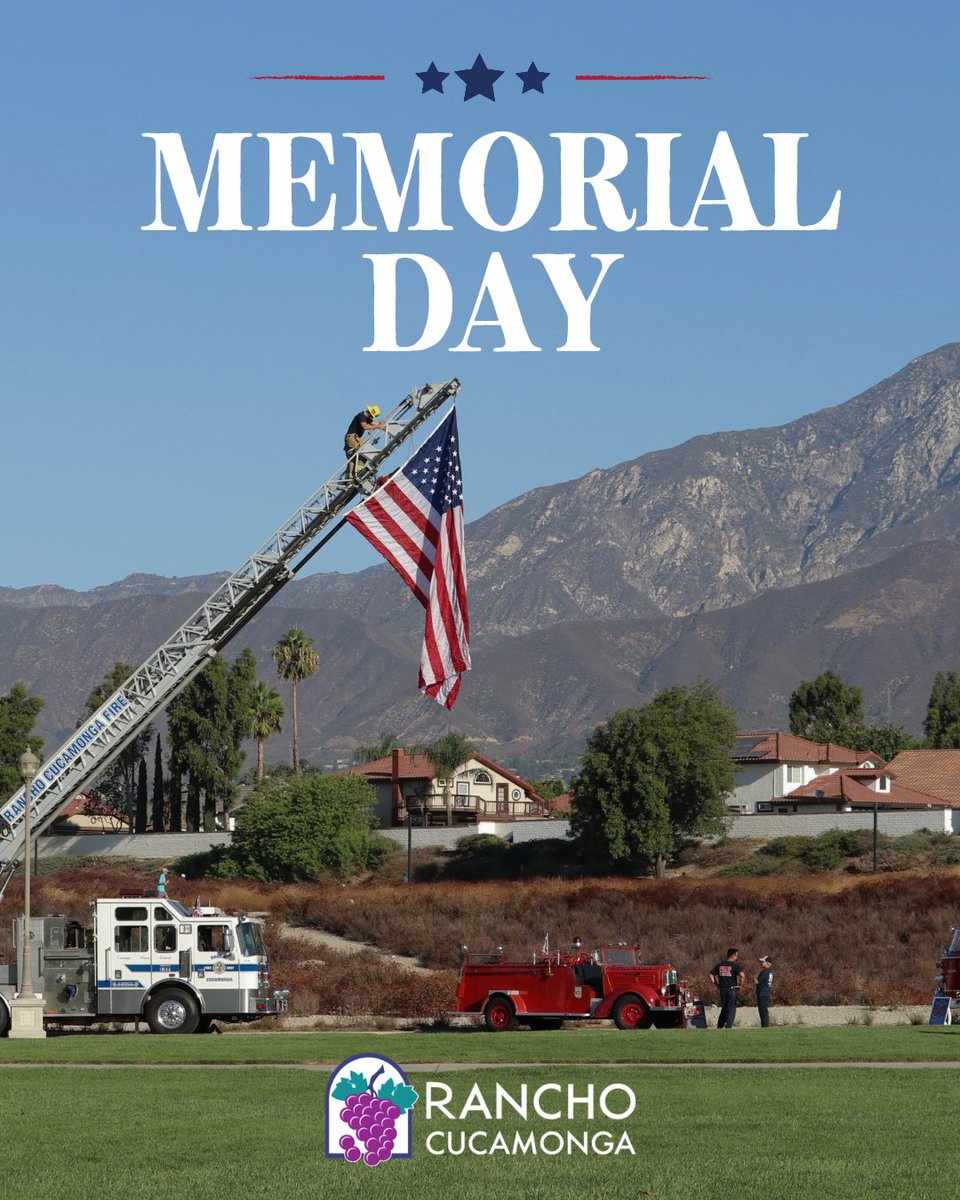 CityOfRC's tweet photo. The City of RC honors the men and women who made the ultimate sacrifice for our country. Today, we honor the heroes of America.
 
In observance of Memorial Day, City facilities will be closed today, May 25. Many online services are available 24/7 at https://t.co/qpmQWLYrnK. https://t.co/bbzCv3N96S
