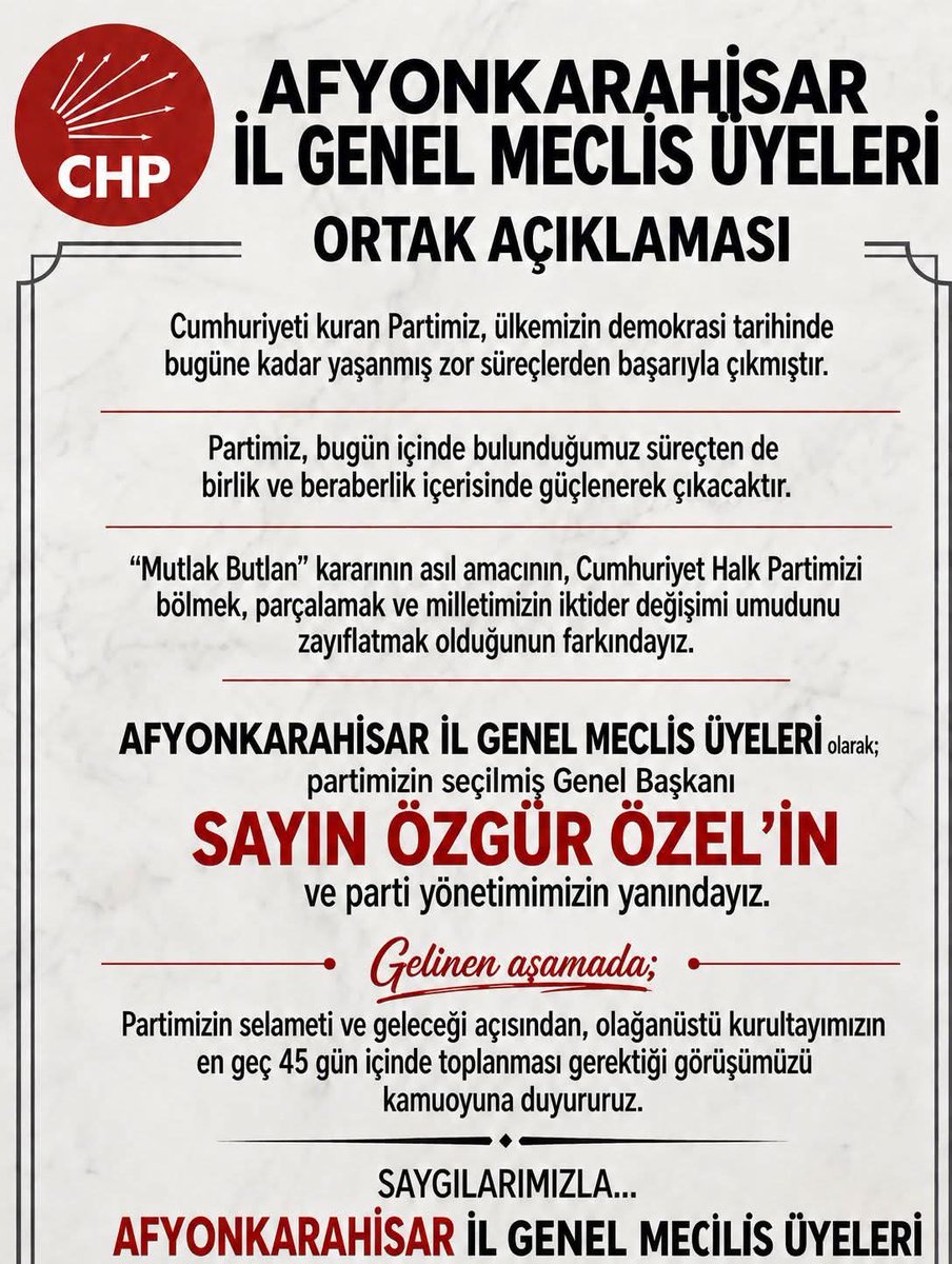 Özgür Afyonkarahisar İl Başkanlığı tweet media