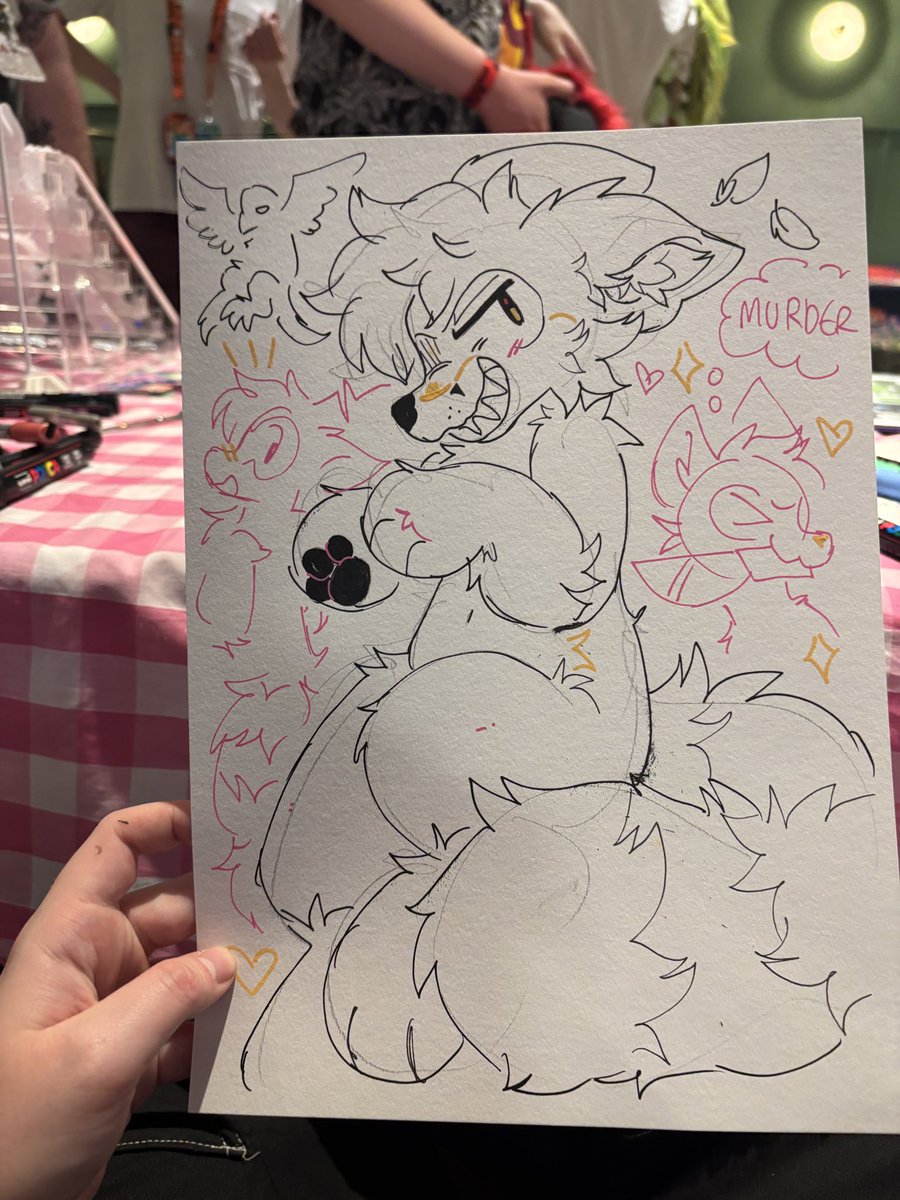 spookyfoxinc's tweet photo. artist alley is not for the weak ive done 32 commissions in 3 days but its been AWESOME

my fav to do are these sketchpages, thanks to everyone who got one :33 💕✨ https://t.co/X8r7cwxRLg