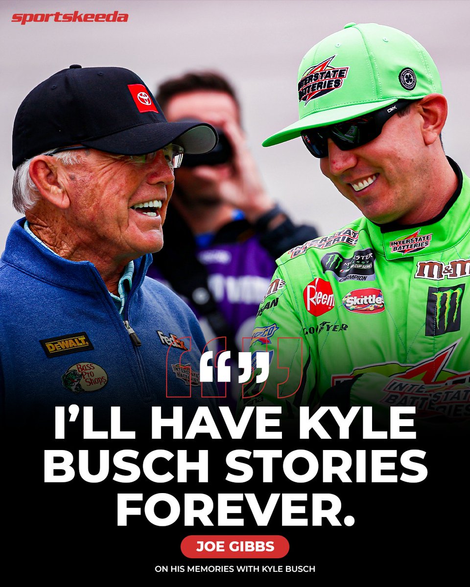 NASCARatSK's tweet photo. Some bonds in NASCAR last forever. 🏁❤️

#KyleBusch #JoeGibbs #NASCAR https://t.co/TbTE3jw4EI
