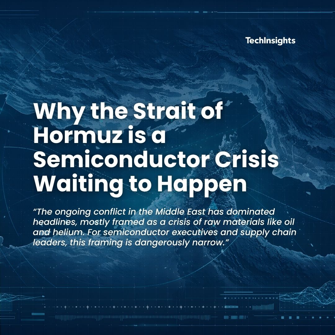 techinsightsinc's tweet photo. The Strait of Hormuz is not just an oil story. With 83% of Hormuz LNG heading to Asia, it is a direct threat to the power grids running the world's most important semiconductor fabs. 

Read why energy security is now a major fab resilience issue ➡️https://t.co/ZHQSCEEGiQ

#Semiconductors #SupplyChain