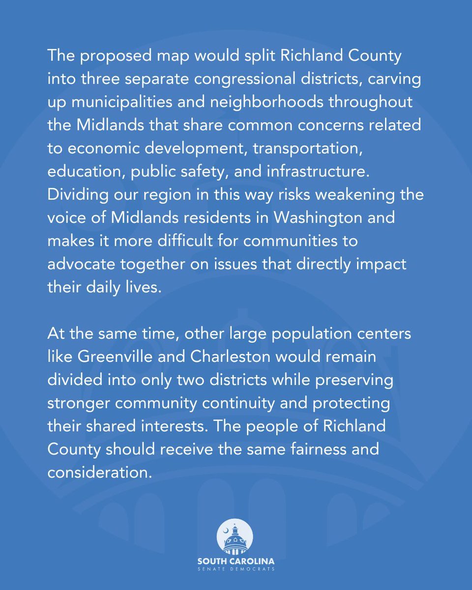 South Carolina Senate Democrats tweet media