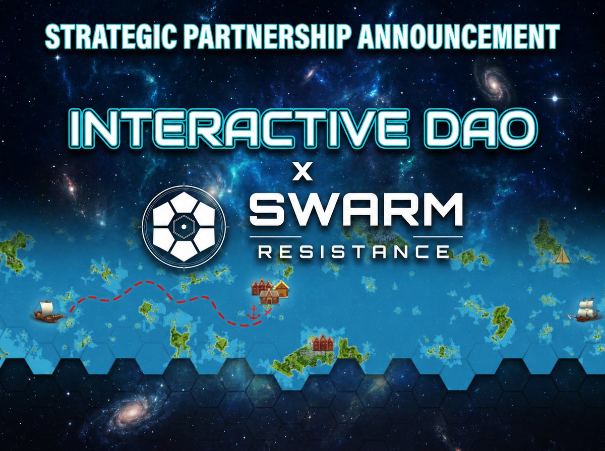InteractiveDAO's tweet photo. ⚓️New Partnership Announcement⚓️ 

🤝We're thrilled to announce a partnership with @swarmresistance 🤝

⚡️ Swarm Resistance is a Web3 gaming platform built for Web2 players - sign in with email or socials and start playing in seconds. Battle through Meda Shooter and Outpost Defense, climb the weekly leaderboards, and earn interoperable Hero, Weapon, and Land NFTs that work across the entire ecosystem.

Stay Tuned🏴‍☠️