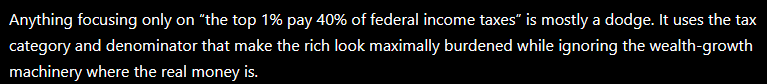 AnExiledDev's tweet photo. @JoeMcGrath067 @MagaNorth @MetamateDaz Wow, you had to specify federal income tax only to make it sound good. Once you look at total taxes and real economic income, the ultra-wealthy pay a lower effective rate than all Americans. https://t.co/2DV4QsNrRp