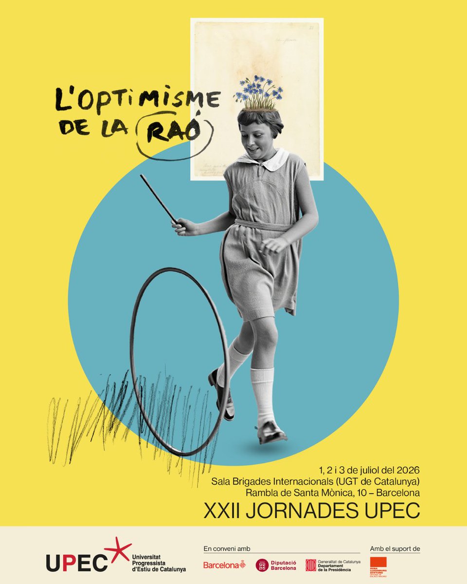 UPEC_cat's tweet photo. 📢 Arriben les XXII Jornades UPEC!

👤 Amb Rosa Mª Calaf, Grace Mausser, Pere Aragonès, Ada Colau, Leo Espluga, Gabriela Serra, Infusión Ideológica, Moussa Bourekba, Bittah i més.

🗓️ 1, 2 i 3 de juliol del 2026
📍 @UGTCatalunya (Rambla Santa Mònica, 10)

https://t.co/3o5eCt0HFQ https://t.co/x47ylbPZzt