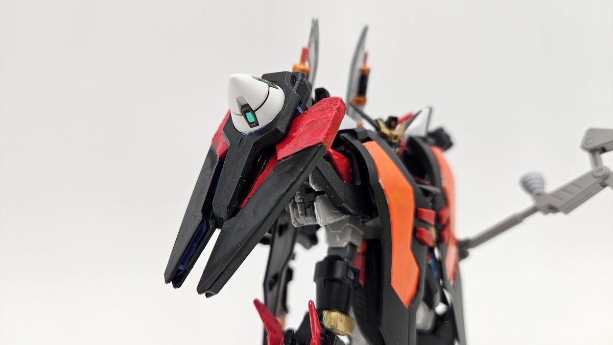 BuildUpHobby's tweet photo. Local Builder Amateurcreationz never stops with his build fighters customs, with a new upgrade for one of his older units!

  The sharp color contrast and horde of weapons makes this a deadly fighter on the field!

  Thanks for building with us! https://t.co/cJCV7aOp0N
