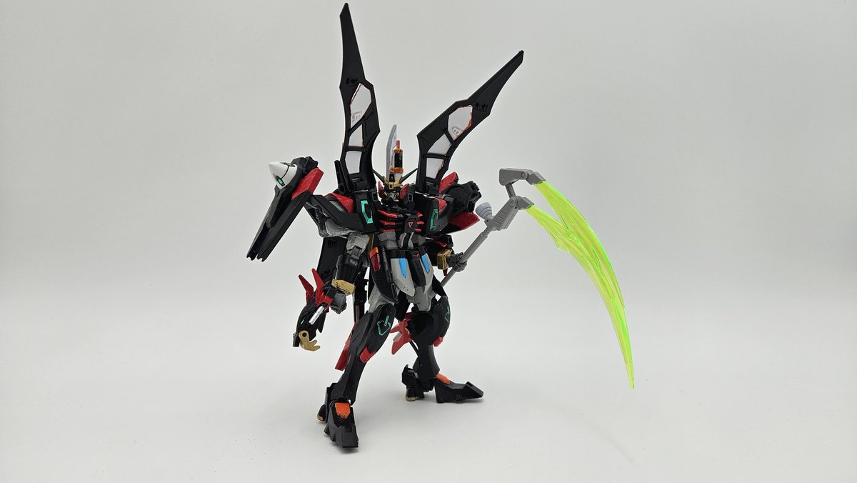 BuildUpHobby's tweet photo. Local Builder Amateurcreationz never stops with his build fighters customs, with a new upgrade for one of his older units!

  The sharp color contrast and horde of weapons makes this a deadly fighter on the field!

  Thanks for building with us! https://t.co/cJCV7aOp0N