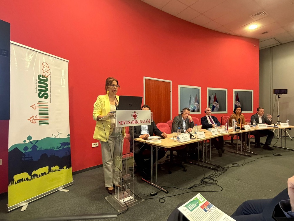 SwgRrd's tweet photo. Panel “German–SEE Agribusiness Partnerships” at the Novi Sad Fair gathered regional and German stakeholders to discuss innovation, investment, market opportunities, financing, and EU integration in the agri-food sector. #apd_see #RegionalCooperation https://t.co/wDhGgvWLAs