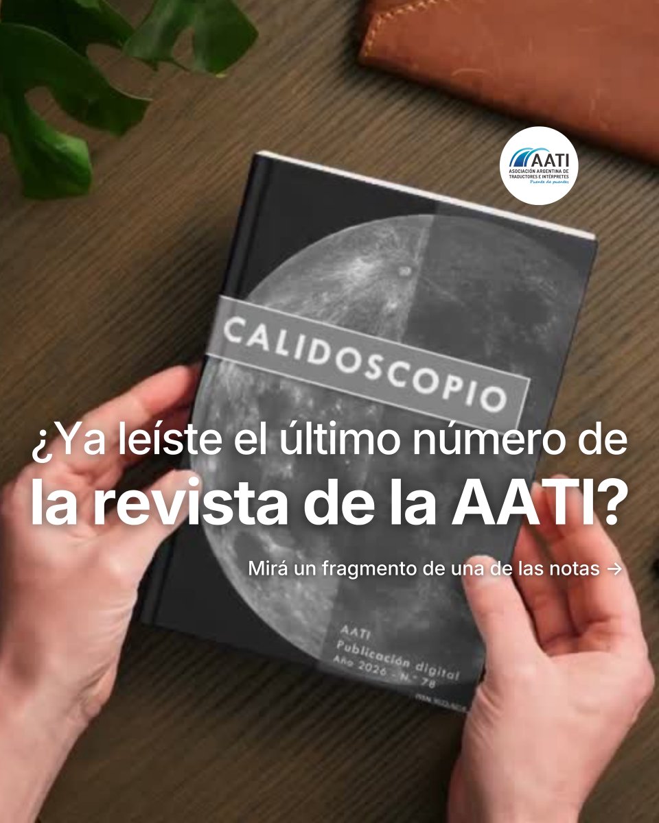 AATIorg's tweet photo. 👓 ¿Qué sucede cuando tres colegas trabajan en conjunto para revisar traducciones y maximizar la calidad de los entregables? En el último número del Cali, nos lo cuentan Miriam, Mario y Karol. Pasate el feriado leyendo nuestra revista desde este enlace 👉 https://t.co/BbgW32vWLu https://t.co/XV1hO4nr1p