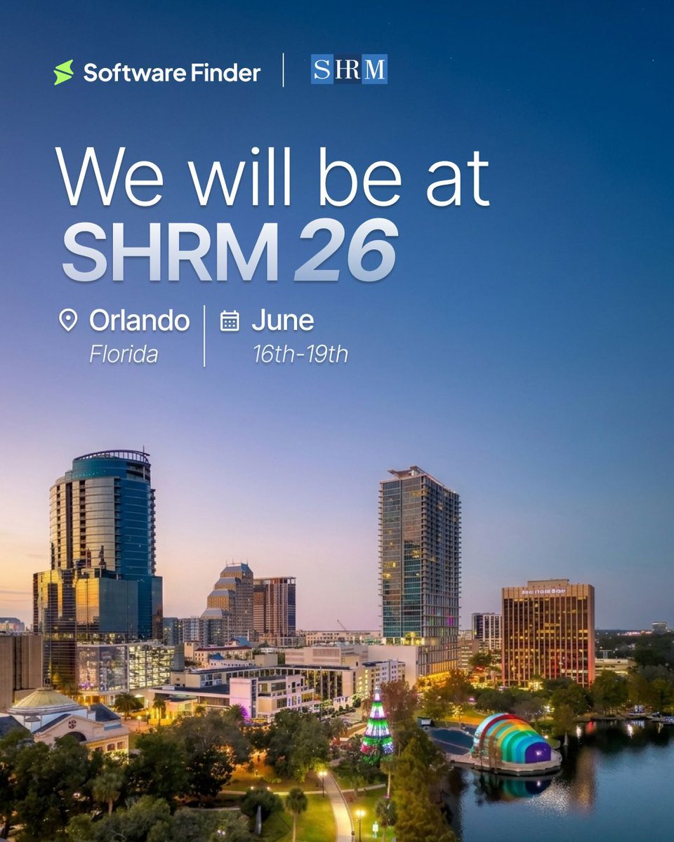 Softwarefinder2's tweet photo. Software Finder is heading to SHRM 2026, where HR leaders, innovators, and technology providers come together to shape what's next. 🌴
 
If you're attending, stop by our booth to explore how buyers are discovering, evaluating, and choosing HR software in an increasingly AI-driven world.
 
📍 Booth: 2747
📍 Orlando, Florida
 
See you there!