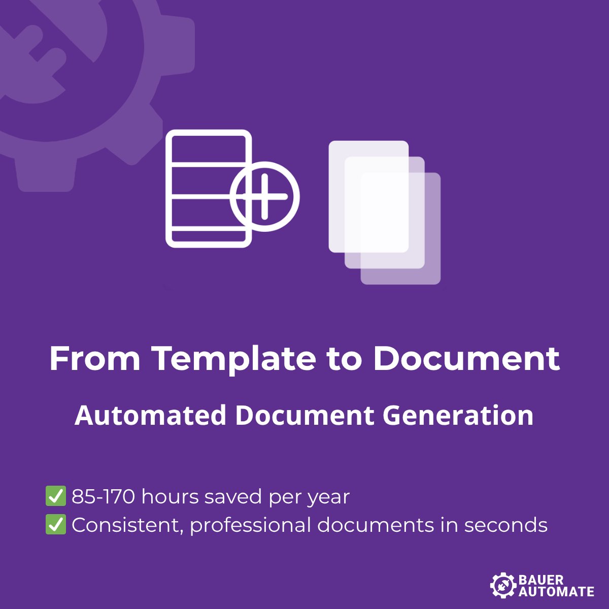 BauerAutomate's tweet photo. Manual document creation stealing your team's time? ⌛

Document automation: Templates + data = done.

Save 85-170 hours/year. No more formatting errors. 

👉Discover the full story: https://t.co/qiVzwBuHcb https://t.co/jHcqtGwoyQ