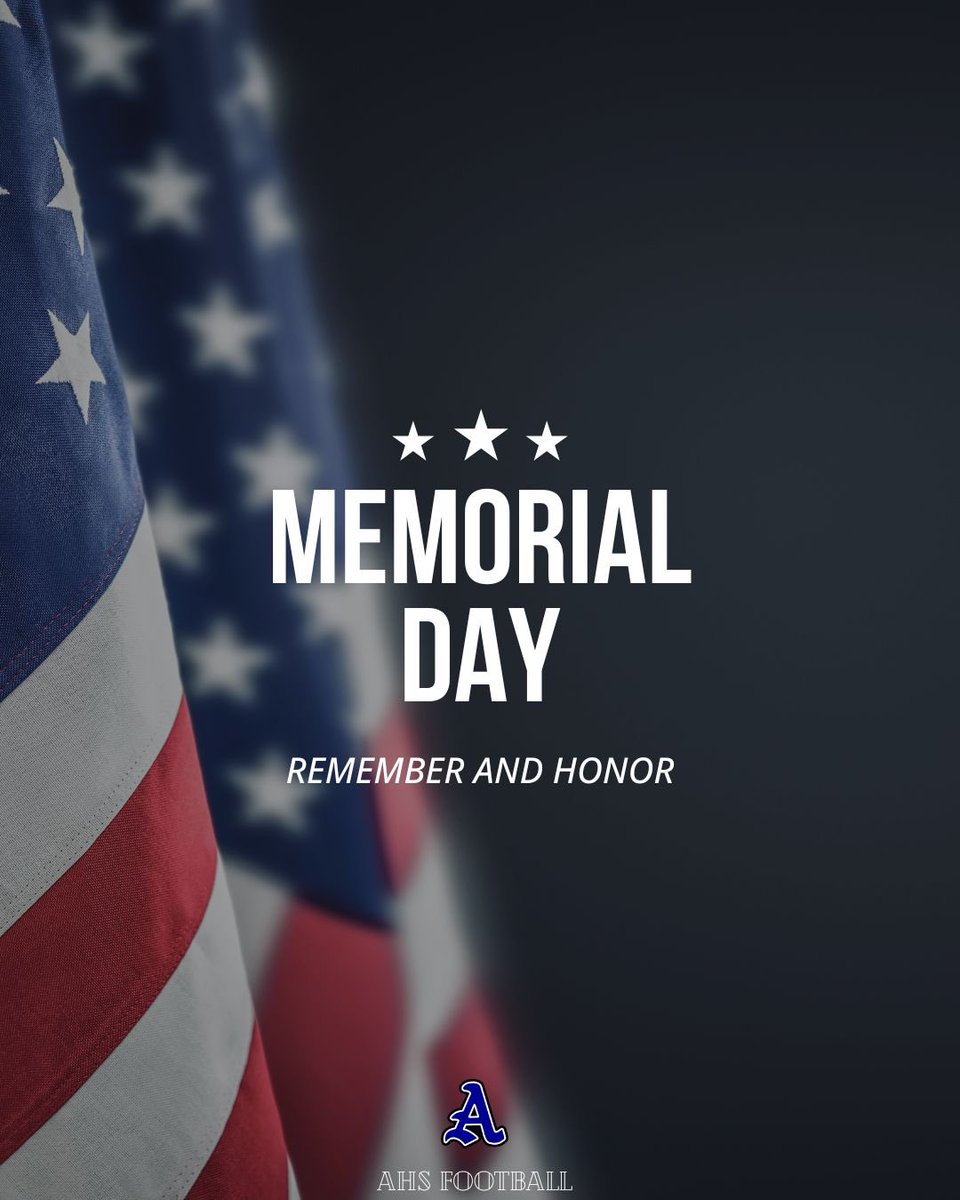 AuburnHighFB's tweet photo. Today and everyday, We Remember and Honor those who served.
🫡💙🇺🇸 https://t.co/PD8RLwBzZE