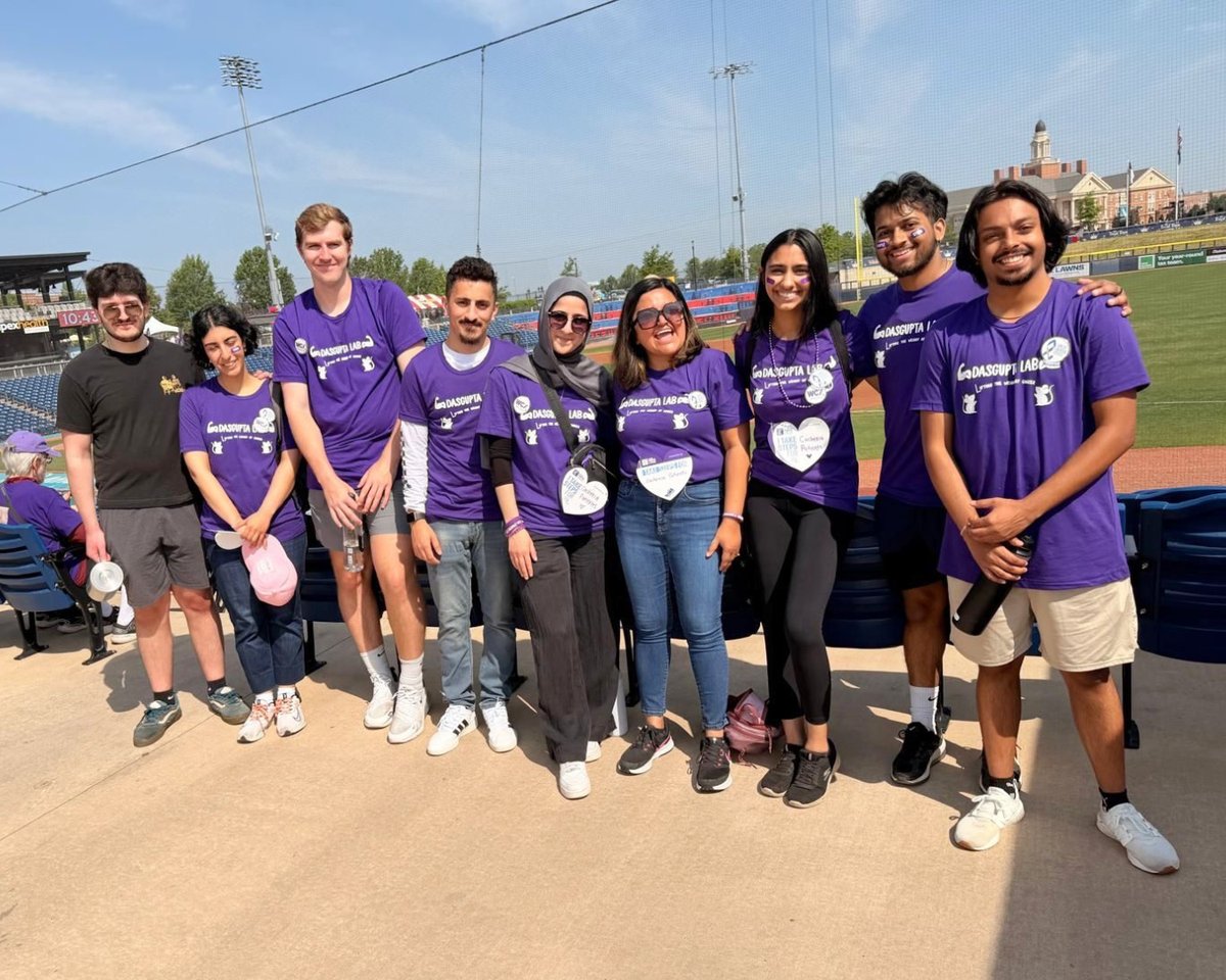 PanCAN's tweet photo. Aneesha D., Assistant Professor at the University of North Carolina at Charlotte and lead of the Dasgupta Lab, shares, "Our lab had the privilege of participating in the PanCAN Purple Stride — a powerful reminder of why we do what we do.

Standing alongside pancreatic cancer patients, survivors, families and advocates, we were reminded that research is not just about data, publications or experiments — it’s about people. It’s about the lives behind every sample, every dataset and every unanswered question.

As researchers, it’s easy to become immersed in the everyday challenges of the lab. Events like PurpleStride bring us back to the bigger picture: the urgency, the resilience of this community and the responsibility we carry to push our work forward with purpose.

Showing up matters. Listening matters. And staying connected to the patient community makes us better scientists.

We’re proud to stand in solidarity. And even more committed to advancing research that can make a real difference."

Thank you to Aneesha, the Dasgupta Lab and everyone who took steps to end #pancreaticcancer at PanCAN PurpleStride on April 25. Together, we can continue supporting patients and families while driving progress through research, community and hope. 👟💜 There’s still time to make an impact — you can donate to a #PanCANPurpleStride Strider, team or event through June 30 at 🔗 https://t.co/cqvqu4a0Iv!