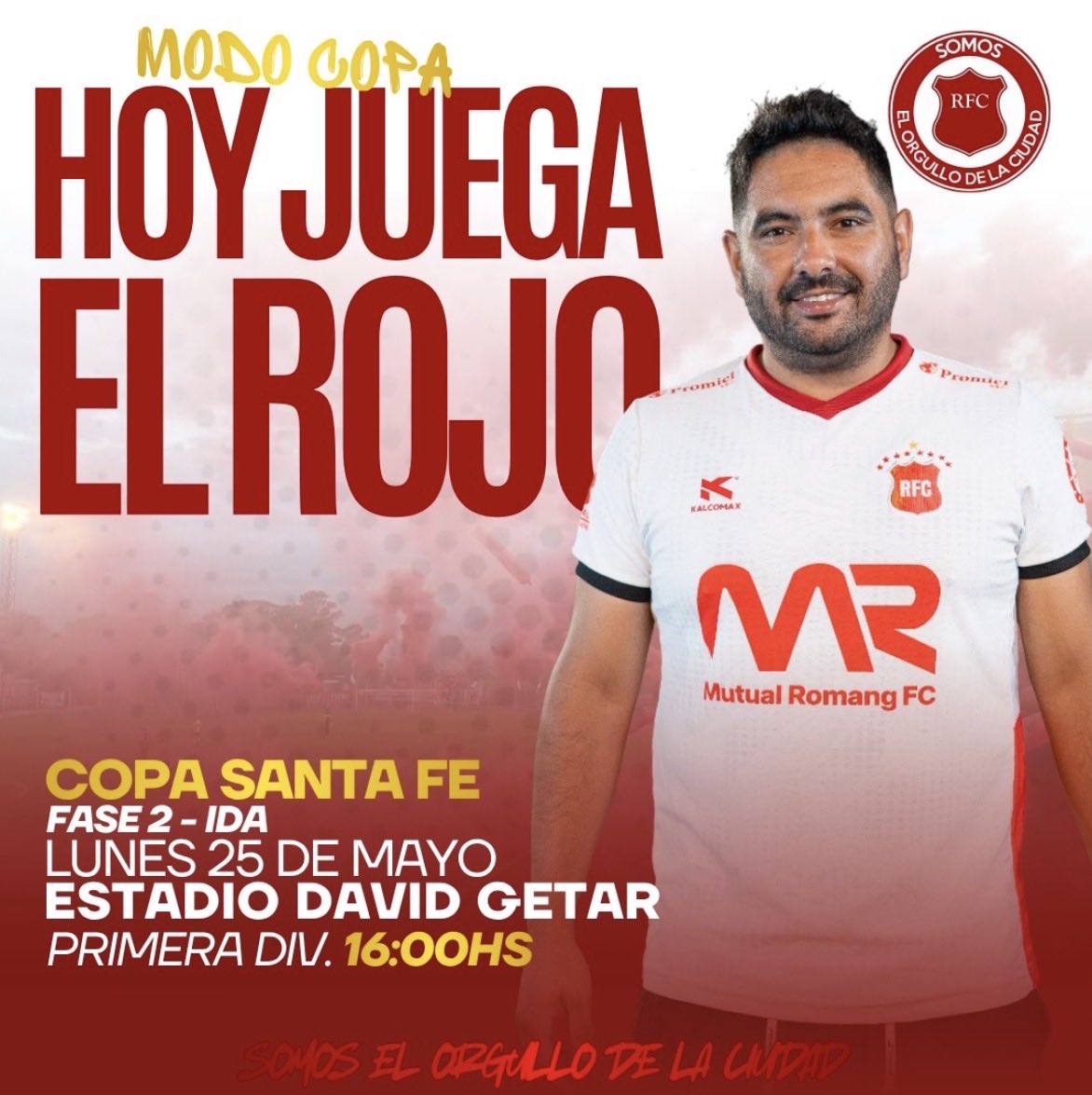 RomangClub's tweet photo. ¡HOY JUEGA EL ROMANERO! ❤️

Activamos el #ModoCopa, por la ida de la segunda fase de la Copa Santa Fe de Futbol, nos enfrentamos a un viejo conocido de competencias provinciales y amistosos, nos recibe Huracán de Villa Ocampo en su estadio, el David Getar a las 16:00hs. https://t.co/myG7DvynmD