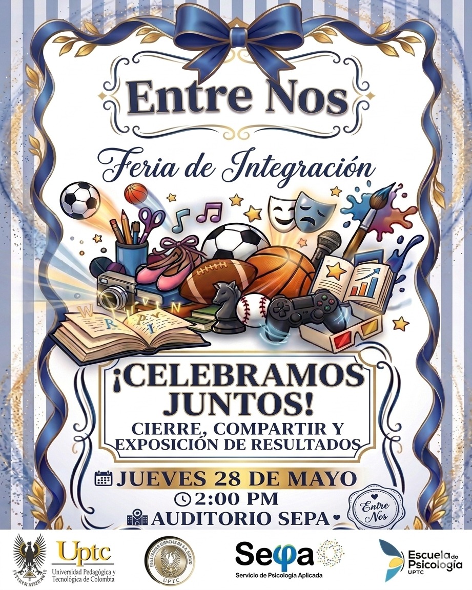 sepa_uptc's tweet photo. Cerramos el semestre con broche de oro en nuestra Feria de Integración “Entre Nos”. Queremos que nos acompañes a compartir las experiencias vividas y a conocer los increíbles resultados que logramos en cada grupos. ¡Tu aporte fue clave y queremos celebrarlo contigo! 🥳🙌 https://t.co/KHjF5AlzfI