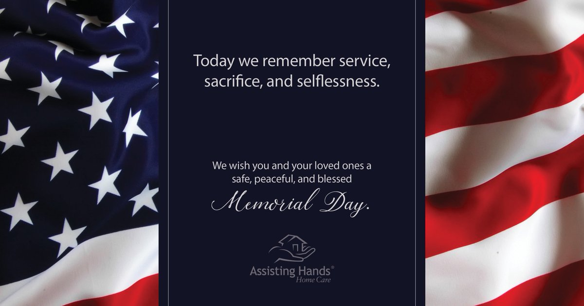 assistinghand's tweet photo. 🇺🇸 Honoring and remembering all our country's heroes on this Memorial Day. Let us never forget their sacrifice and service for our freedom and the well-being of our nation. 🇺🇸❤️ https://t.co/ER4jqrnasT