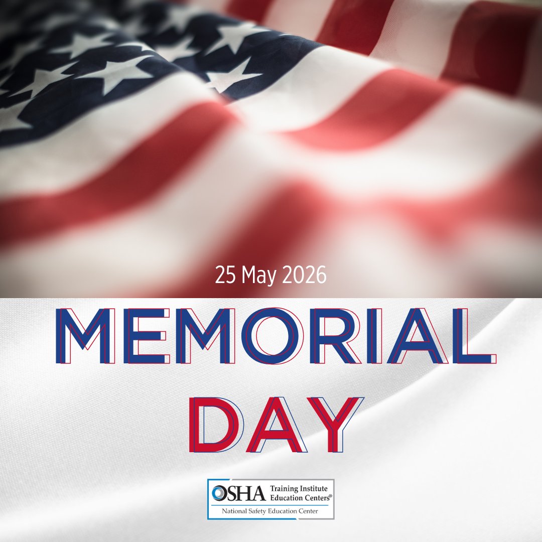NSEC_OSHA's tweet photo. This Memorial Day, we honor the courageous men and women who gave their lives in service to our country. 🇺🇸

Their sacrifice reminds us of the value of protecting others, a commitment we carry into every workplace, every job site, and every safety decision.

#NIU #NSEC #OSHA https://t.co/ng6jC4AYs5