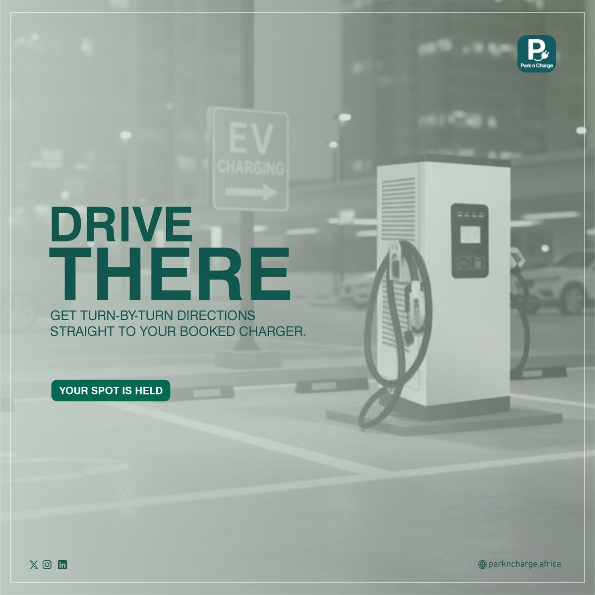 parkncharge_'s tweet photo. Find. Book. Drive. Charge. 🔋

We're making EV charging friction-free across Africa with our seamless four-step design.
Download our app to start your seamless parking experience ➡️ https://t.co/10zvdzVZ3B

#SmartCity #EVCharging https://t.co/EvfyBApYdj