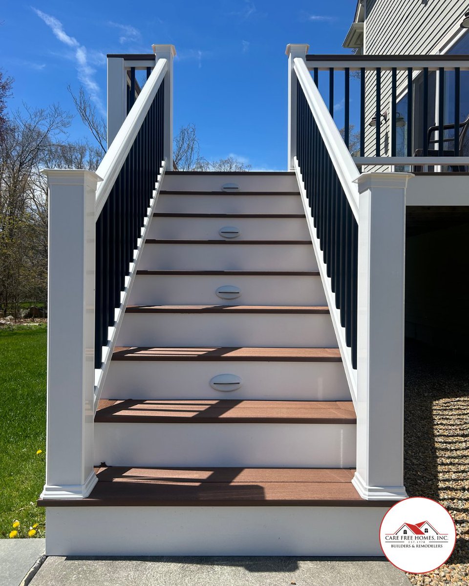 makeitcarefree's tweet photo. Mahogany without the Maintenance 😎 This Westport, MA homeowner will enjoy a lifetime of rest and relaxation with this gorgeous TimberTech deck!

This project features:

✅TimberTech Advanced PVC Decking in Mahogany
✅TimberTech Classic Composite Rails with Drink Rails & Top Rail
✅Classic Composite White Post Sleeve and Black Balusters

Here’s Why You Should Choose Care Free Homes:

🔨 TimberTech Platinum Pro
📍 Serving Homeowners in Southeastern MA, RI & Cape Cod
⭐ Thousands of Happy Homeowners
💰 Flexible Financing Options
👨‍👩‍👦‍👦 Family-Owned & Operated since 1978

If these pictures are enough to make you want your own deck, give us a call! 

Get started with a FREE decking quote by calling (508) 997-1111 or book an appointment online (link in bio).

Read more on our blog:

https://t.co/Z3k6skCZiP

#CareFreeHomesInc #TimberTechAdvancedPVC #DeckingContractor #LocalBusiness #WestportMA