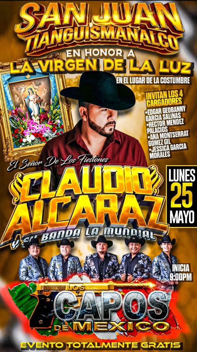 RommyElissA's tweet photo. ¡¡ Iniciando la semana y con #FIESTON !! 💃🏻🕺🏻
📍Tianguismanalco, Puebla.
Llega #ElSeñorDeLosFiestones
@ClaudioAlcaraz 🤠 y su Banda La Mundial
🔥 ¡No te lo puedes perder! 🫶🏽
.
.
#ClaudioAlcaraz #musicaregionalmexicana #Fieston https://t.co/9p2MpuNFrD