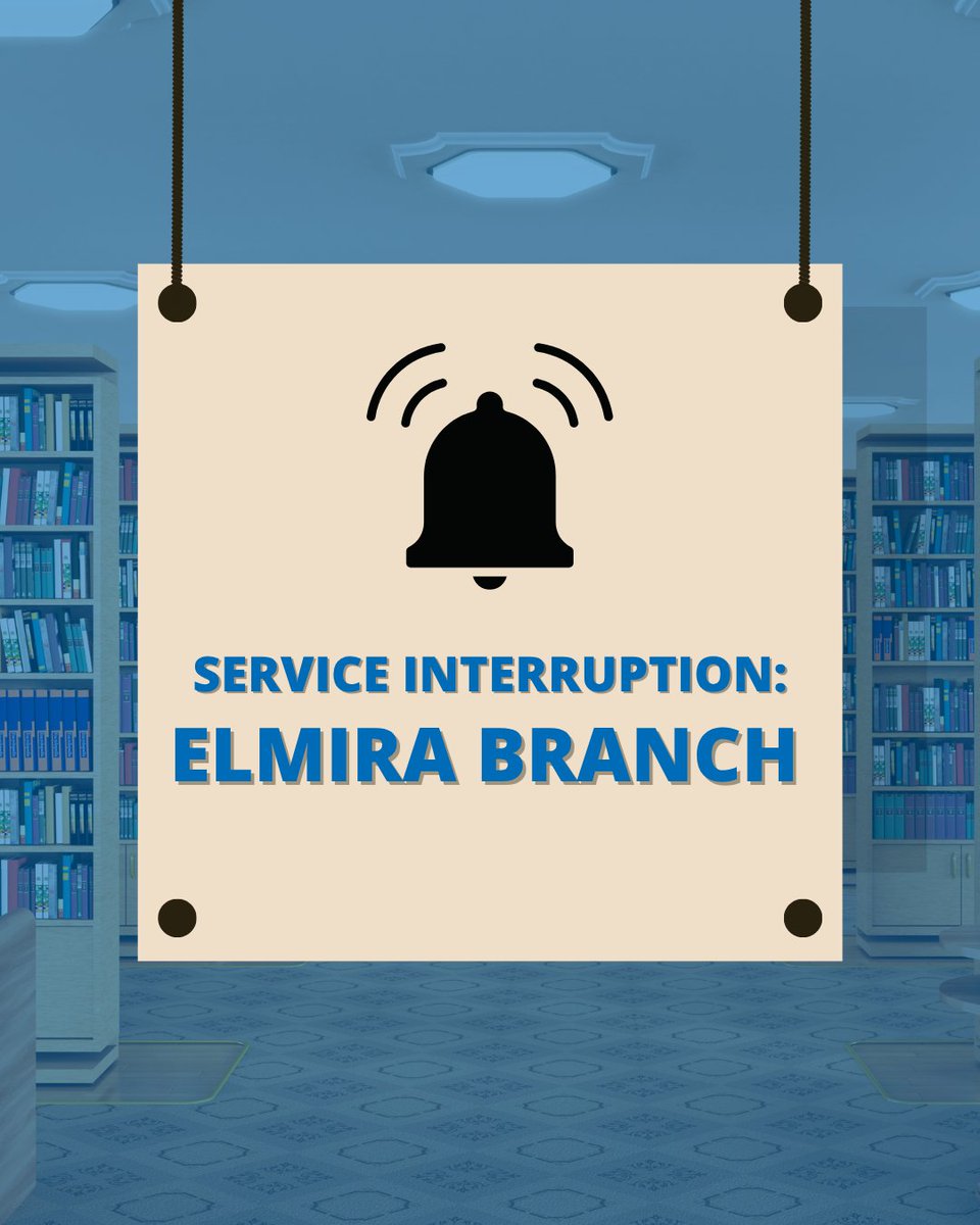 rwlibrary's tweet photo. ⚠️Service Interruption. Attention Elmira Library Branch patrons.

The Elmira Branch will be closed from 10 a.m. to 1 p.m. on either Tuesday, May 26 or Wednesday, May 27 due to construction on Arthur St. Please call the branch at 519-669-5477 before coming in on those days. https://t.co/1n3fLXEN04